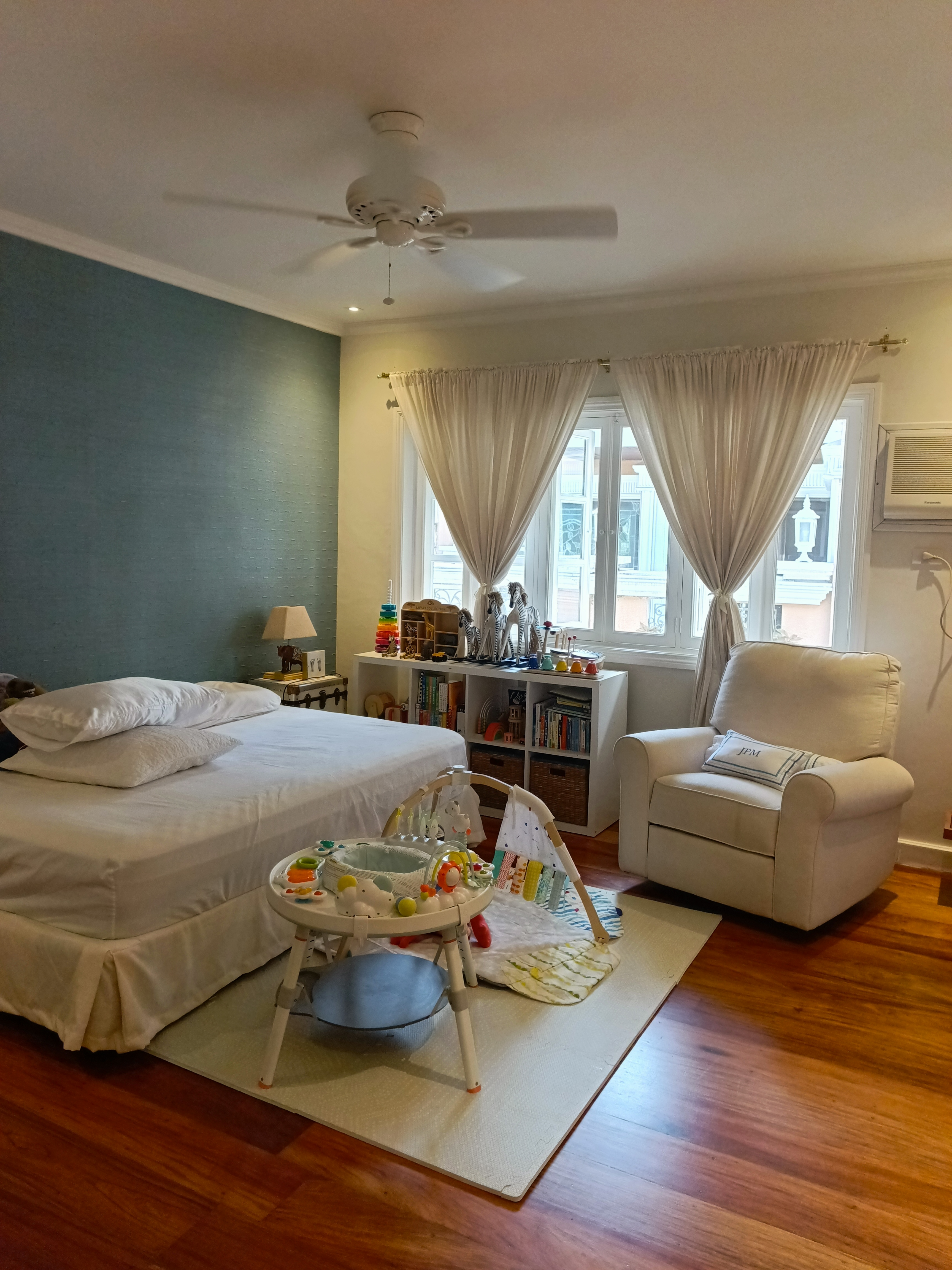 A freshly cleaned, tidy residential bedroom